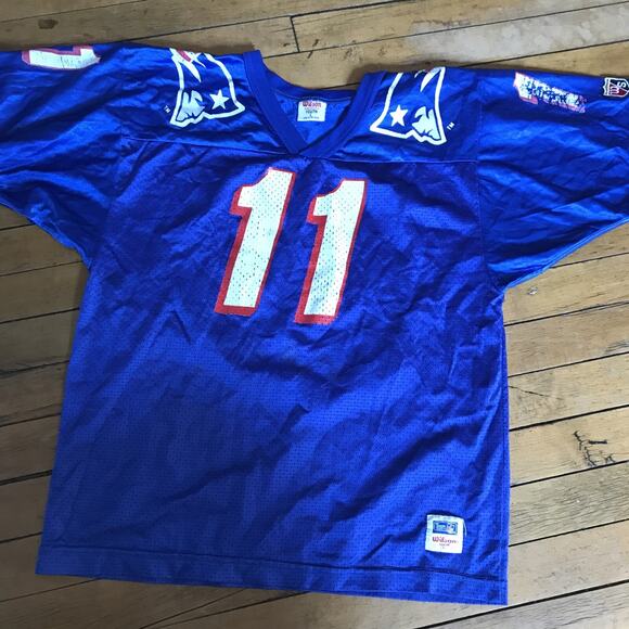 Wilson Other - Vintage New England Patriots #11 Drew Bledsoe Jersey By Wilson Size Youth Large